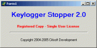 Keylogger Stopper 2 screenshot. Click to enlarge!