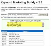 Keyword Marketing Buddy 2.3 screenshot. Click to enlarge!