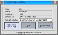 LimeWire SpeedUp Pro 4.5.0 screenshot. Click to enlarge!