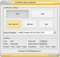 LimeWire Ultra Accelerator 4.6.1.0 screenshot. Click to enlarge!