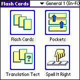 LingvoSoft FlashCards English <-> Finnish for Palm OS 1.2.36 screenshot. Click to enlarge!