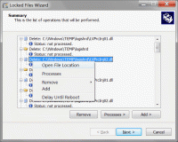 Locked Files Wizard 2.4 screenshot. Click to enlarge!
