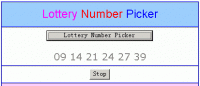 Lottery Number Picker 1.0 screenshot. Click to enlarge!