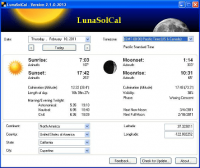 LunaSolCal 2.4.2.4886 screenshot. Click to enlarge!