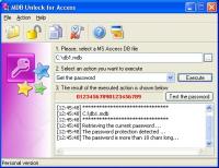 MDB Unlock for Access 1.4.2.9 screenshot. Click to enlarge!