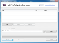 MOV to AVI Video Converter 1.1 screenshot. Click to enlarge!