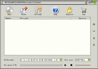 MP3/AVI/MPEG/WMV/RM to Audio CD Burner 1.3.9 screenshot. Click to enlarge!