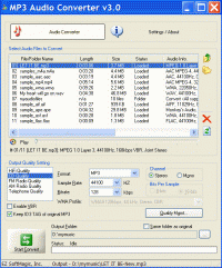 MP3 Audio Converter 4.61 screenshot. Click to enlarge!