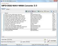 MP3-OGG-WAV-WMA Converter 2.5 screenshot. Click to enlarge!