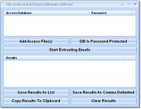 MS Access Extract Email Addresses Software 7.0 screenshot. Click to enlarge!