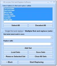 MS Access Find and Replace Software 7.0 screenshot. Click to enlarge!