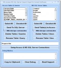 MS Access MS SQL Server Import, Export & Convert Software 7.0 screenshot. Click to enlarge!