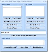 MS Access Oracle Import, Export & Convert Software 7.0 screenshot. Click to enlarge!