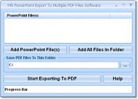 MS PowerPoint Export To Multiple PDF Files Software 7.0 screenshot. Click to enlarge!
