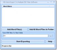 MS Word Export To Multiple PDF Files Software 7.0 screenshot. Click to enlarge!