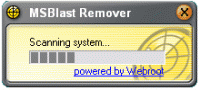 MSBlast Remover 1.1 screenshot. Click to enlarge!
