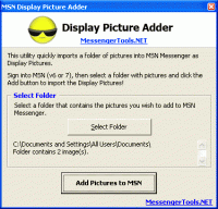 MSN Display Picture Adder 1.0 screenshot. Click to enlarge!