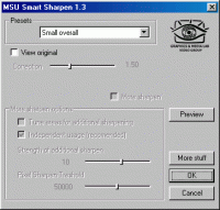 MSU Smart Sharpen for VirtualDub Video plugin 1.4 screenshot. Click to enlarge!