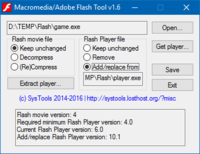 Macromedia/Adobe Flash Tool 1.7 screenshot. Click to enlarge!