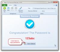 Magic Zip Password Recovery 1.4.0 screenshot. Click to enlarge!