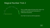 Magical Number Trick 2 for Windows 8 1.0.0.0 screenshot. Click to enlarge!