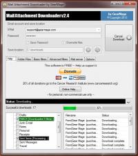 Mail Attachment Downloader 3.2.987 screenshot. Click to enlarge!