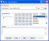 Math Calculator 2.6 screenshot. Click to enlarge!