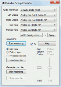 MathAudio Pickup Corrector 1.3.3 screenshot. Click to enlarge!
