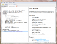 MdCharm 1.1.0 screenshot. Click to enlarge!