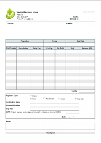 Medical Invoice Template 1.10 screenshot. Click to enlarge!