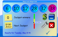 Mega Lotto Widget Gold 1.5.1.0 screenshot. Click to enlarge!