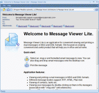 Message Viewer Lite 4.5.4.2817 screenshot. Click to enlarge!