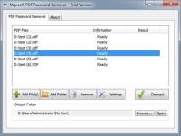 Mgosoft PDF Password Remover 9.5.12 screenshot. Click to enlarge!