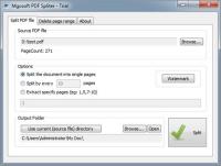 Mgosoft PDF Spliter 8.9.17 screenshot. Click to enlarge!