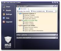 Mil Free Internet Eraser 4.0 screenshot. Click to enlarge!