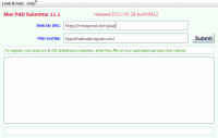 Mini PAD Submitter 26.3.9636 screenshot. Click to enlarge!