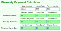 MoneyToys Biweekly Payment Calculator 2.1.1 screenshot. Click to enlarge!