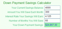 MoneyToys Down Payment Calculator 2.1.1 screenshot. Click to enlarge!