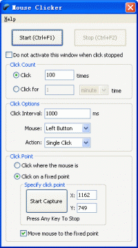 Mouse Clicker 2.3.5.6 screenshot. Click to enlarge!