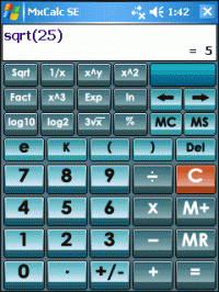 MxCalcSE Financial-Scientific Calculator 3.1.2 screenshot. Click to enlarge!