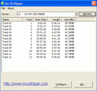 My CD Ripper 1.1 screenshot. Click to enlarge!