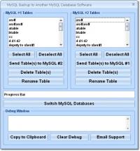 MySQL Backup To Another MySQL Database Software 7.0 screenshot. Click to enlarge!