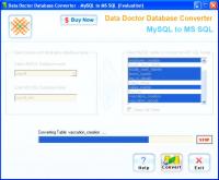 MySQL Database Migration Software 2.0.1.5 screenshot. Click to enlarge!