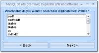 MySQL Delete (Remove) Duplicate Entries Software 7.0 screenshot. Click to enlarge!