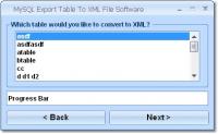 MySQL Export Table To XML File Software 7.0 screenshot. Click to enlarge!