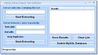 MySQL Extract Data & Text Software 7.0 screenshot. Click to enlarge!