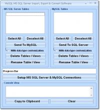 MySQL MS SQL Server Import, Export & Convert Software 7.0 screenshot. Click to enlarge!