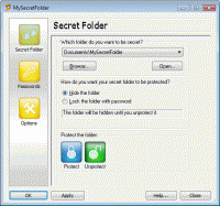 MySecretFolder 4.4 screenshot. Click to enlarge!