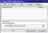 NBFree MP3 to WMA Converter 2.0 screenshot. Click to enlarge!