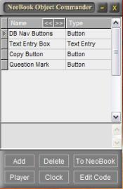NeoBook Object Commander 2.0 screenshot. Click to enlarge!